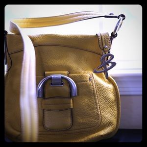 B Makowsky Yellow Crossbody Bag